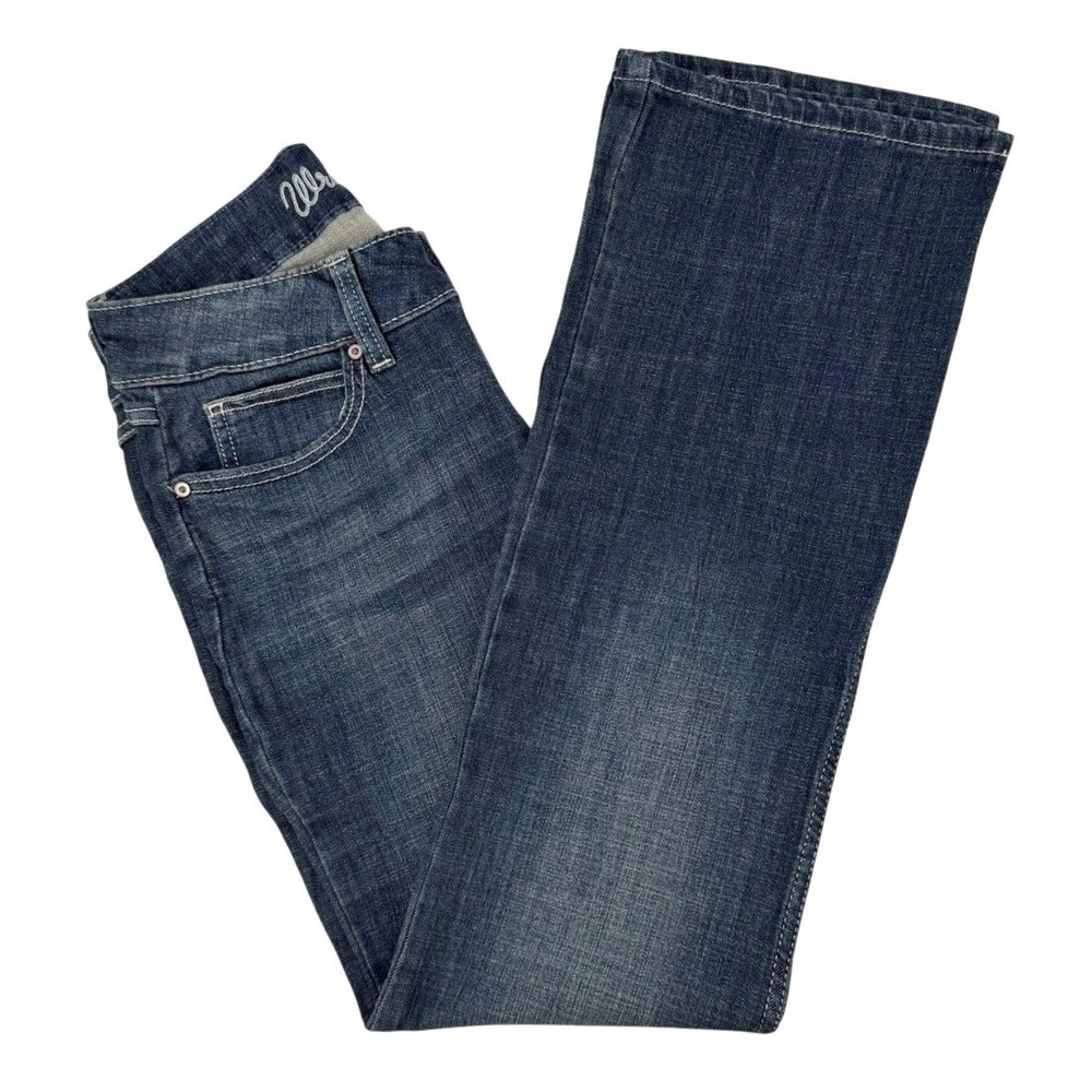 Wrangler Womens 7x32 Jeans Boot Cut Dark Wash Stretch Denim Western Cowgirl Boho